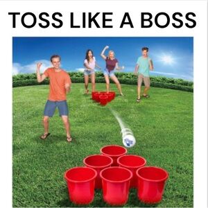 NWT Banzai Toss Like A Boss Outdoor Giant Pong Game with Drawstring Carry Bag